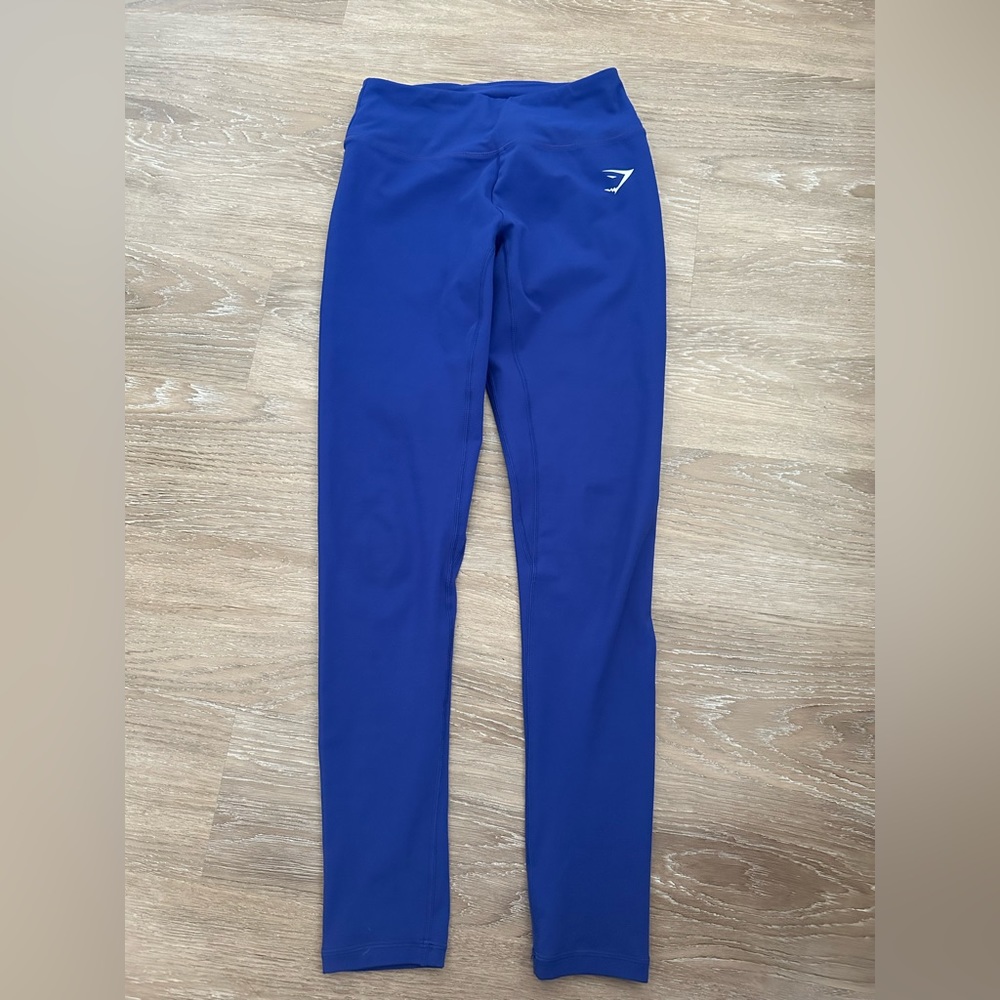 Blue gym shark leggings